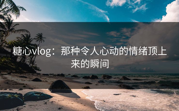 糖心vlog：那种令人心动的情绪顶上来的瞬间