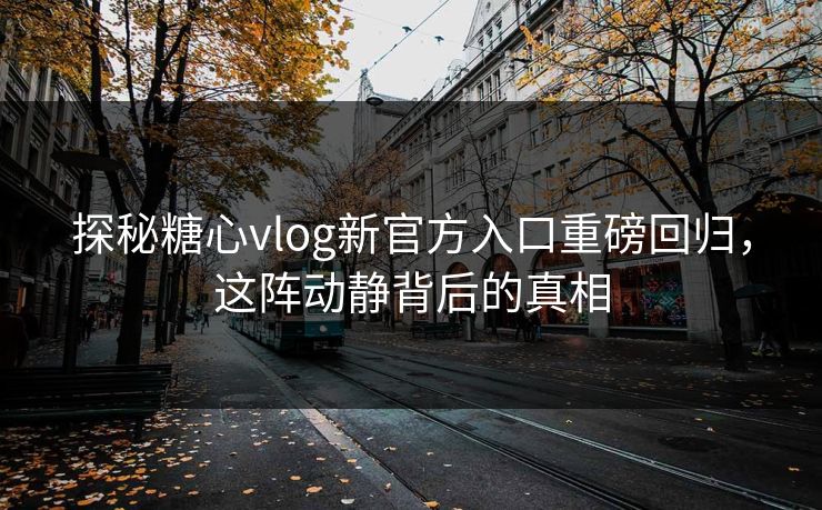 探秘糖心vlog新官方入口重磅回归，这阵动静背后的真相