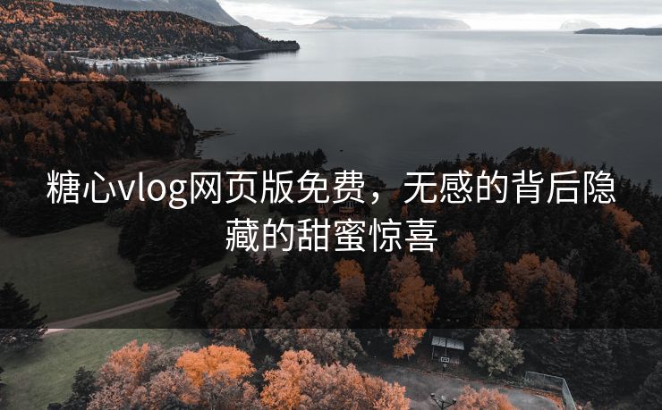 糖心vlog网页版免费，无感的背后隐藏的甜蜜惊喜